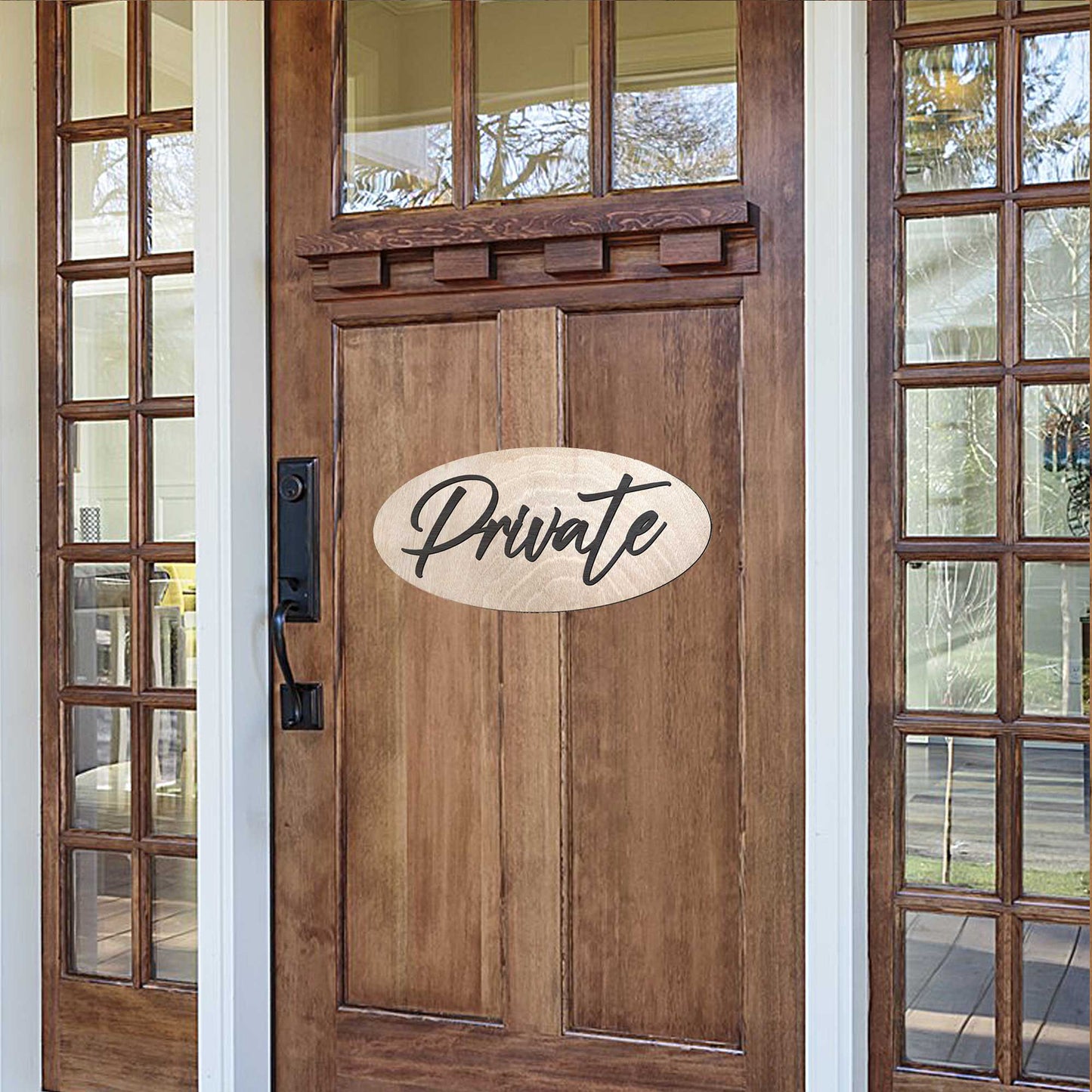 Private sign, No entry sign, Business sign, Home sign, Made in the USA sign, Made from wood - 320329