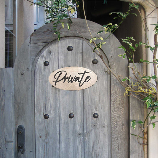 Private sign, No entry sign, Business sign, Home sign, Made in the USA sign, Made from wood - 320329