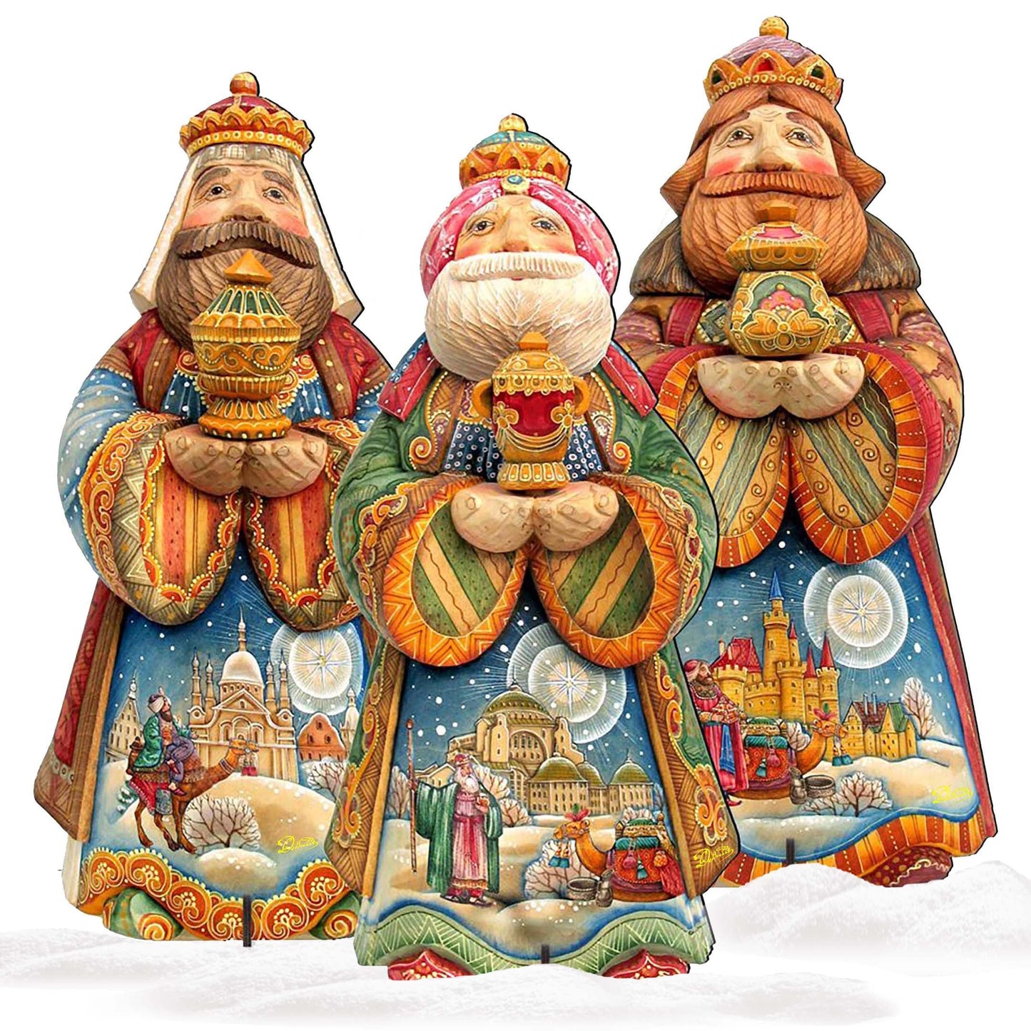 Three Kings Set Outdoor Nativity Set by G. DeBrekht - Nativity Holiday Decor - 8152653F-S3